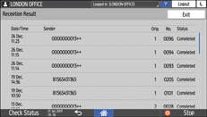 Operation panel screen illustration