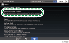 Operation panel screen illustration