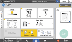 Operation panel screen illustration