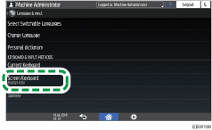 Operation panel screen illustration