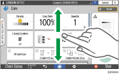 Operation panel screen illustration