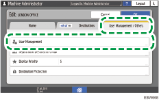 Operation panel screen illustration