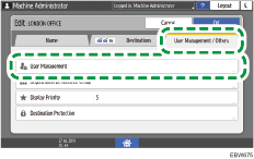 Operation panel screen illustration