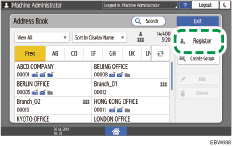 Operation panel screen illustration