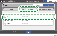 Operation panel screen illustration
