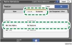 Operation panel screen illustration