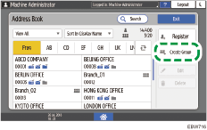 Operation panel screen illustration
