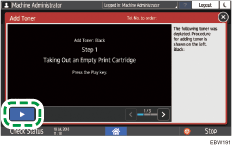 Operation panel screen illustration