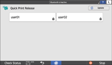 Operation panel screen illustration