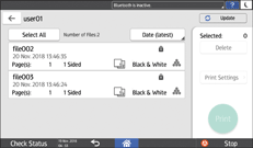 Operation panel screen illustration