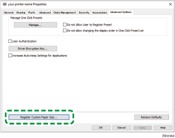 Operation panel screen illustration