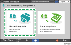 Operation panel screen illustration