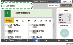 Operation panel screen illustration