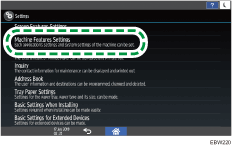 Operation panel screen illustration