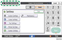 Operation panel screen illustration