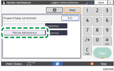 Operation panel screen illustration