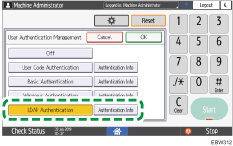 Operation panel screen illustration