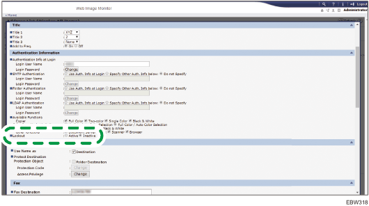 Web browser screen illustration