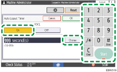 Operation panel screen illustration