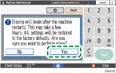 Operation panel screen illustration