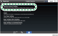 Operation panel screen illustration