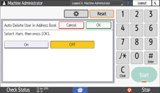 Operation panel screen illustration