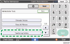 Operation panel screen illustration