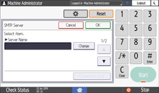 Operation panel screen illustration