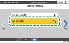Operation panel screen illustration