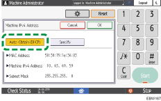 Operation panel screen illustration
