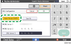 Operation panel screen illustration