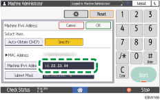 Operation panel screen illustration