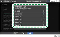 Operation panel screen illustration