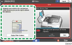 Operation panel screen illustration