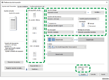 Ilustración de la pantalla del driver