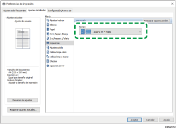 Ilustración de la pantalla del driver