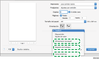 Ilustración de la pantalla del driver
