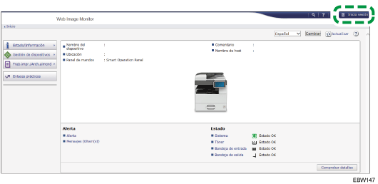 Ilustración de la pantalla del navegador web