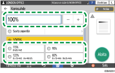 Käyttöpaneelin näyttö