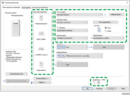 Kuva ohjaimen näytöstä