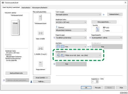 Kuva ohjaimen näytöstä