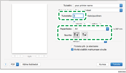 Kuva ohjaimen näytöstä