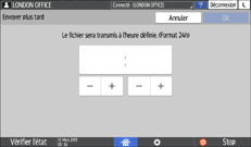 Illustration de l'écran du panneau de commande