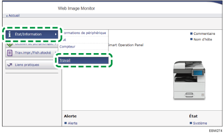 Illustration de la page du navigateur Web