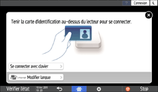 Illustration de l'écran du panneau de commande