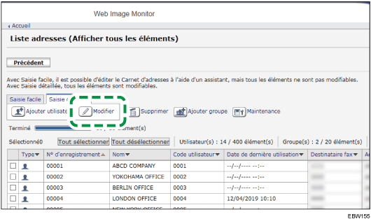 Illustration de la page du navigateur Web