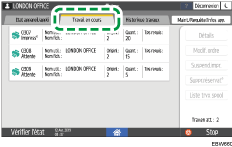 Illustration de l'écran du panneau de commande