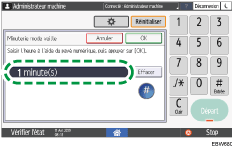 Illustration de l'écran du panneau de commande