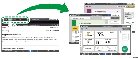 Illustration de l'utilisation des touches de fonction