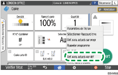 Illustration de l'écran du panneau de commande